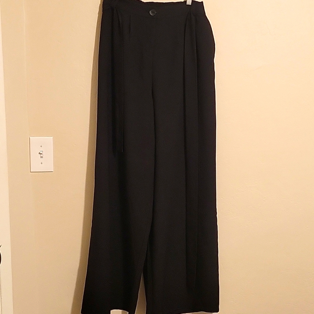 Wide Leg Flowy Black Pants